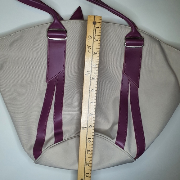 Jack Gomme Nylon Leather Strap Tote Bag New without Tag + FREE GIFT - Picture 4 of 11